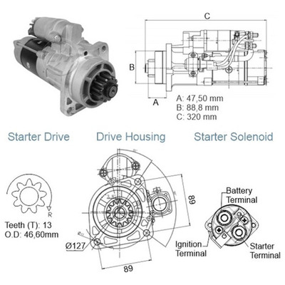 Motor Partida Ponsse Mercedes 24v 5.5kw Ponsse Cobra