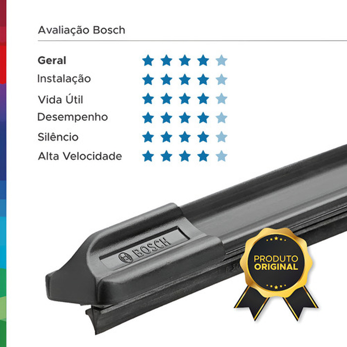 Palheta Limpador Chuva Parabrisa Bosch Kwid 2017 A 2023