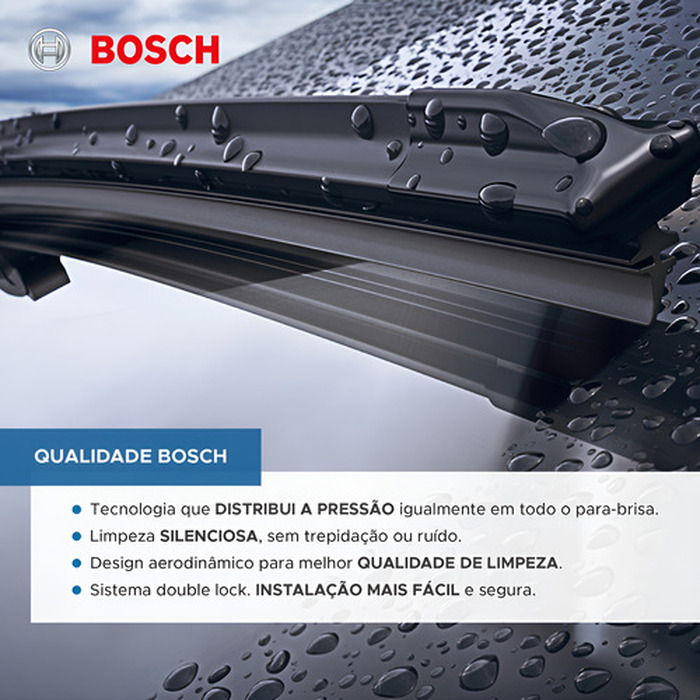Par de Palhetas Parabrisa Bosch Original Fiat Strada 2010 A 2014